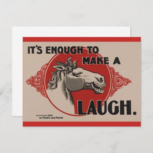 Horse Funny Post Card Briefkaart (Voorkant / Achterkant)