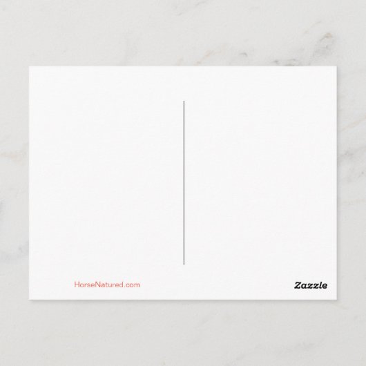 Horse Funny Post Card Briefkaart (Achterkant)