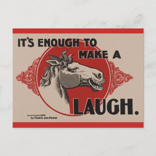 Horse Funny Post Card Briefkaart (Voorkant)