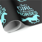 Horse Gallop een meisje dat van paarden houdt Cadeaupapier (Rol Hoek)