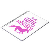 Horse Gallop een meisje dat van paarden houdt Notitieboek (Linkerzijde)