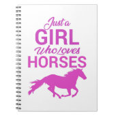 Horse Gallop een meisje dat van paarden houdt Notitieboek (Voorkant)