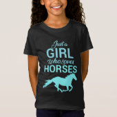 Horse Gallop een meisje dat van paarden houdt T-shirt (Voorkant)