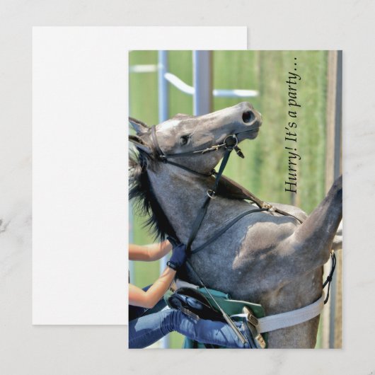 Horse Galloping - Saratoga - Uitnodiging (Voorkant / Achterkant)