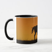Horse Galloping Southwestern Coffee Mok (Links)