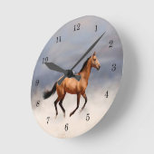 Horse Galloping Wall Clock Ronde Klok (Hoek)