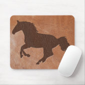 Horse gegaufreerd leder muismat (Met muis)