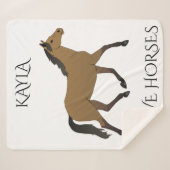 Horse gepersonaliseerde sherpa deken. sherpa deken (Voorkant (horizontaal))