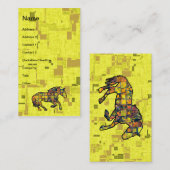 HORSE GESCHIKTE Visitekaartjes LOPEN (Voorkant / Achterkant)