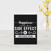 Horse Gezegde Happiness is een neveneffect paard Kaart (Gele Bloem)