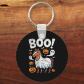 Horse Ghost Costume Funny Equestrian Horses Lover Sleutelhanger (Voorkant)