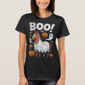 Horse Ghost Costume Funny Equestrian Horses Lover  T-shirt (Voorkant)
