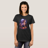 Horse Ghost Skull Face Spooky Jack voor Lantern Gi T-shirt (Voorkant volledig)