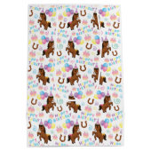 Horse Gift Bag in White Medium Cadeauzakje (Achterkant)