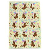 Horse Gift Bag in Yellow Medium Cadeauzakje (Achterkant)