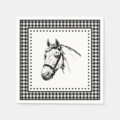 Horse Gingham Servet (Voorkant)