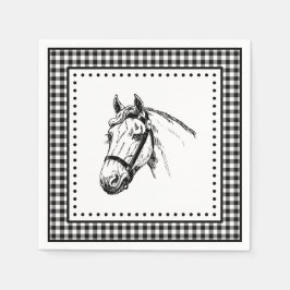 Horse Gingham Servet