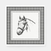 Horse Gingham Servet (Voorkant)
