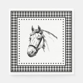 Horse Gingham Servet