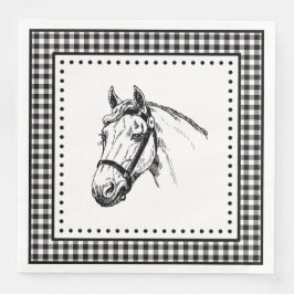 Horse Gingham Servet