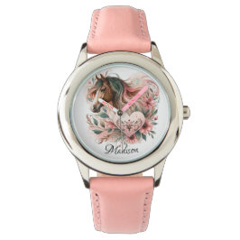 Horse Girl Birthday Horloge