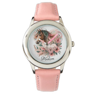 Horse Girl Birthday Horloge