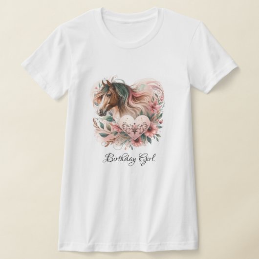 Horse Girl Birthday T-shirt (Laagn)