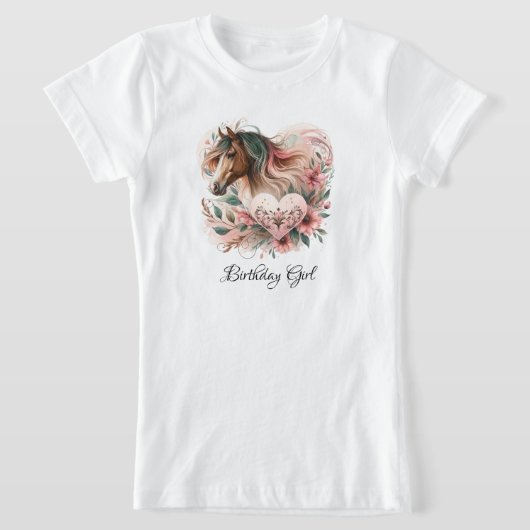 Horse Girl Birthday T-shirt (Laagn)