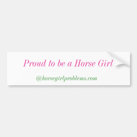 Horse Girl Bumpersticker (Voorkant)