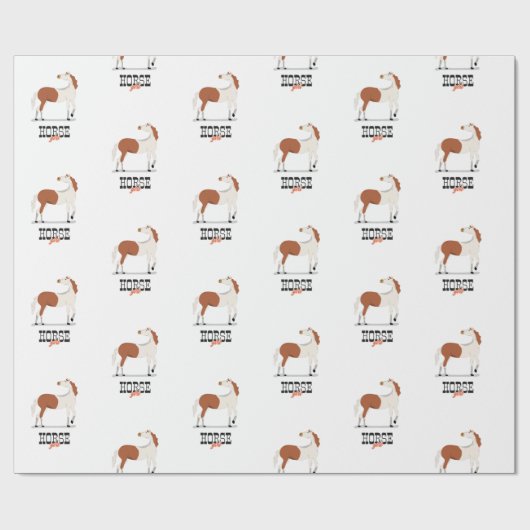 Horse Girl Cadeaupapier (Vlak)