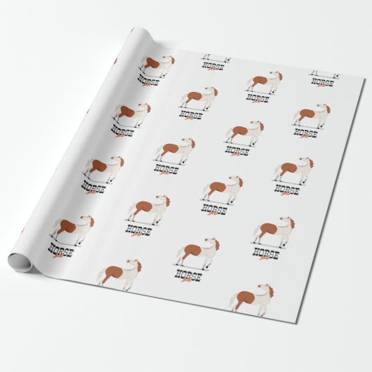 Horse Girl Cadeaupapier (Uitgerold)
