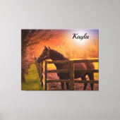 Horse Girl Canvas Afdruk (Voorkant)