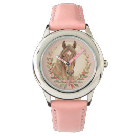 Horse Girl Christmas Horloge