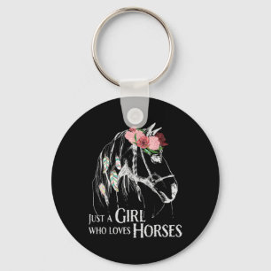 Horse Girl - Cute Pony - Crazy Horseback Riding Fa Sleutelhanger