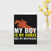 Horse Girl Horseback Riding Kaart (Gele Bloem)