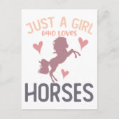 Horse Girl is gewoon een meisje dat van paardenpes Briefkaart (Voorkant)