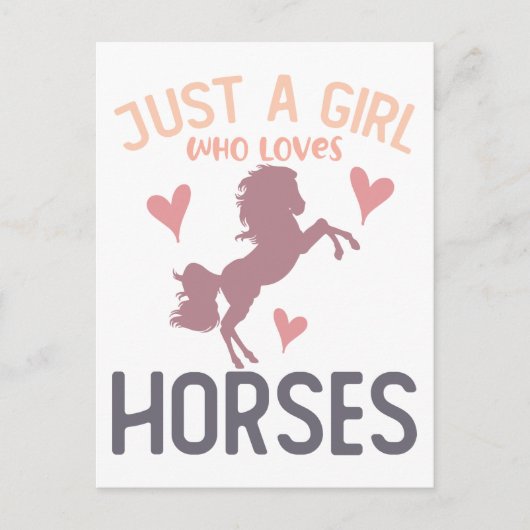 Horse Girl is gewoon een meisje dat van paardenpes Briefkaart (Voorkant)
