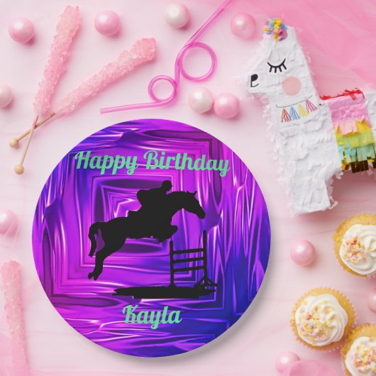 Horse Girl Papieren Bordje (Feest)