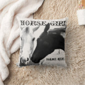 Horse Girl personaliseren Kussen (Deken)