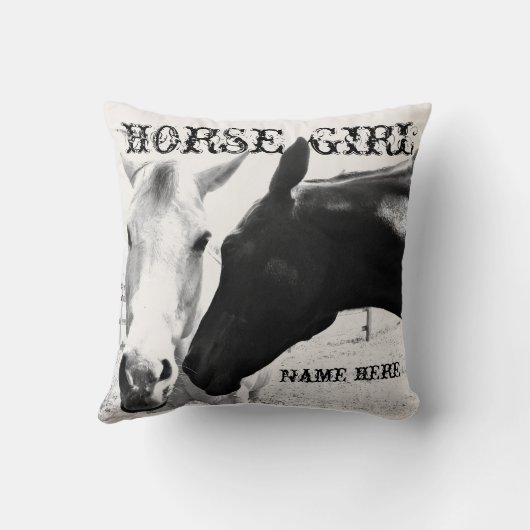 Horse Girl personaliseren  Kussen (Achterkant)