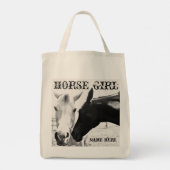Horse Girl personaliseren Tote Bag (Achterkant)