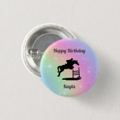 Horse Girl Ronde Button 3,2 Cm (Voorkant /achterkant)