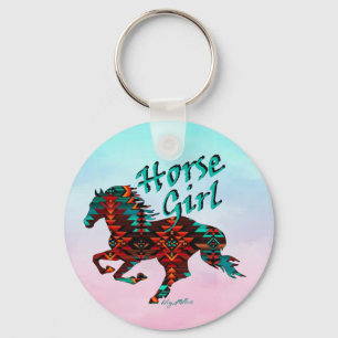 Horse Girl, Southwest Horse Sleutelhanger