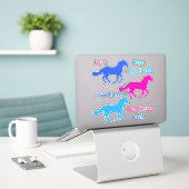 Horse Girl Sticker (Laptop op bureau)