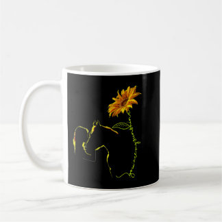 Horse Girl Sunflower Horseback Riding Equestrian H Koffiemok