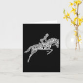 Horse Girls Ruiter Kaart (Gele Bloem)