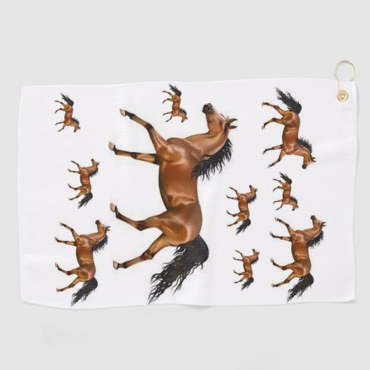 Horse Golf Towel Golfhanddoek (Horizontaal)