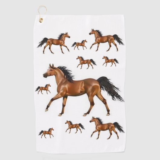 Horse Golf Towel Golfhanddoek (Voorkant)