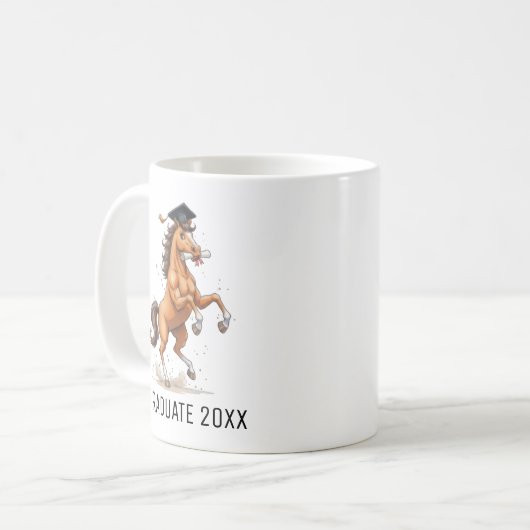 Horse Graduation Personalized Koffiemok (Voorkant links)