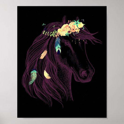 Horse Graphic T - shirts - Paard voor Meisjes Poster (Voorkant)